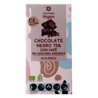 CHOCOLATE NEGRO 75% CON CAFE S/A ECO 10*100GR